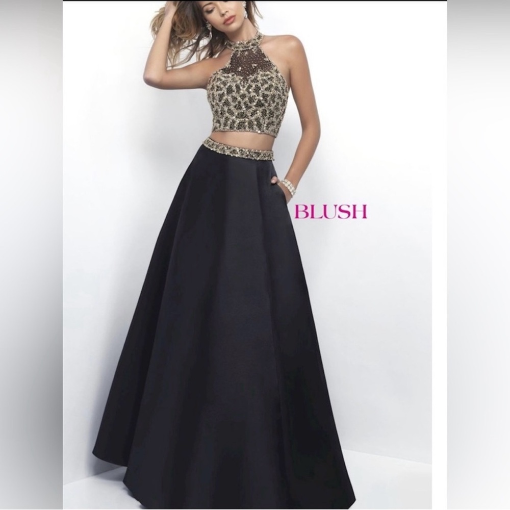 Blush black prom Drees